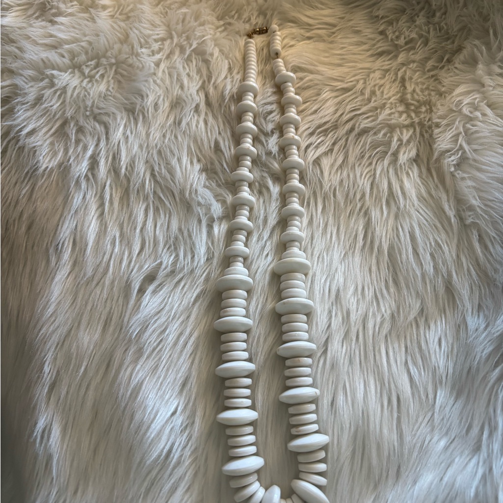 Elegant White Beaded Necklace